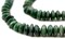 The Bead Chest: Graduated Dark Green Aventurine Saucer Beads | Stone Jewelry Craft with Full Strand